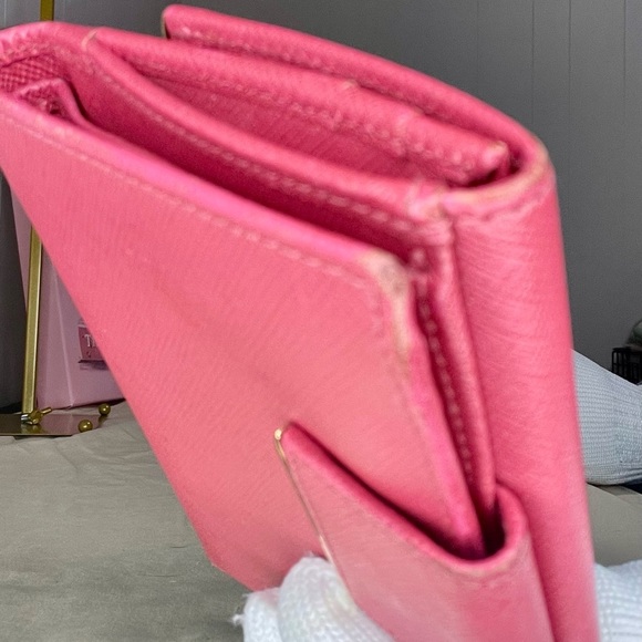 Prada Saffiano Leather Compct Bar Flap Wallet - Picture 4 of 12